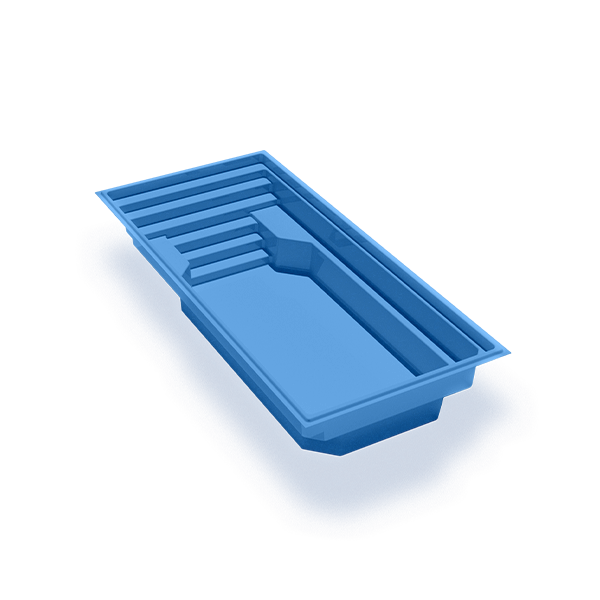 The Hampton Fiberglass Rectangular Pool