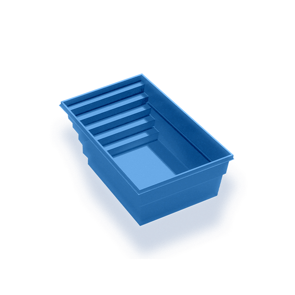 Shell island Fiberglass Rectangular Pool